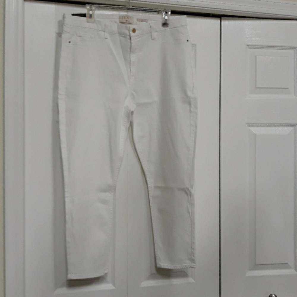 JEN 7 BY 7 For All mankind White Cropped Skinny jeans size 10